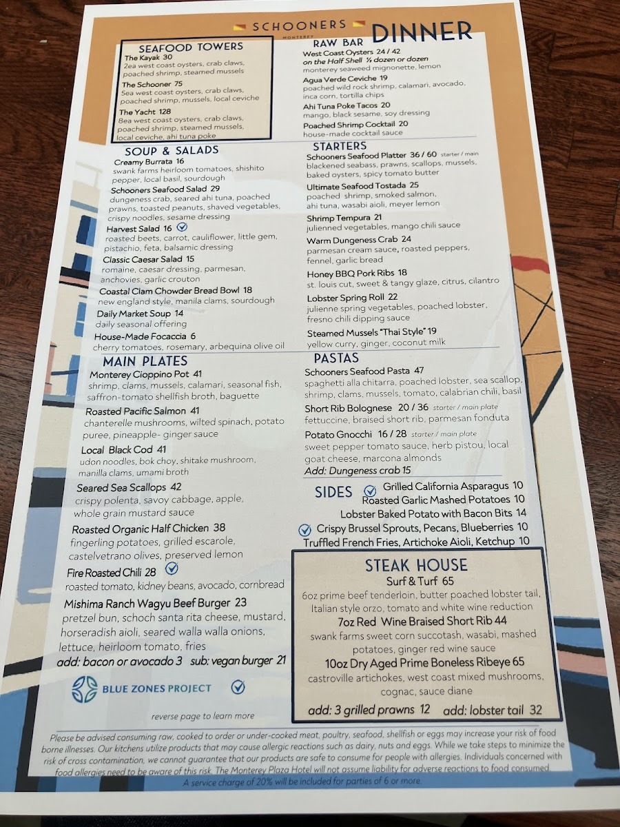 Schooners Monterey Menu - Image 3